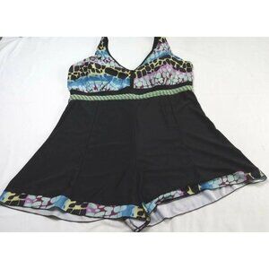 Swimsuit Ladies Comfort romper Black Blue swimsuit 5XL Lycra Spandex sleeveless